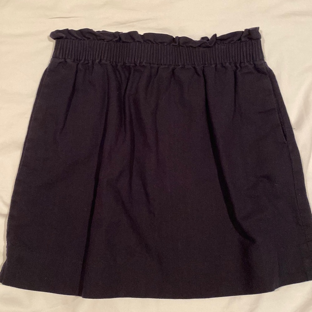 J Crew Navy Paperbag Skirt Navy 8